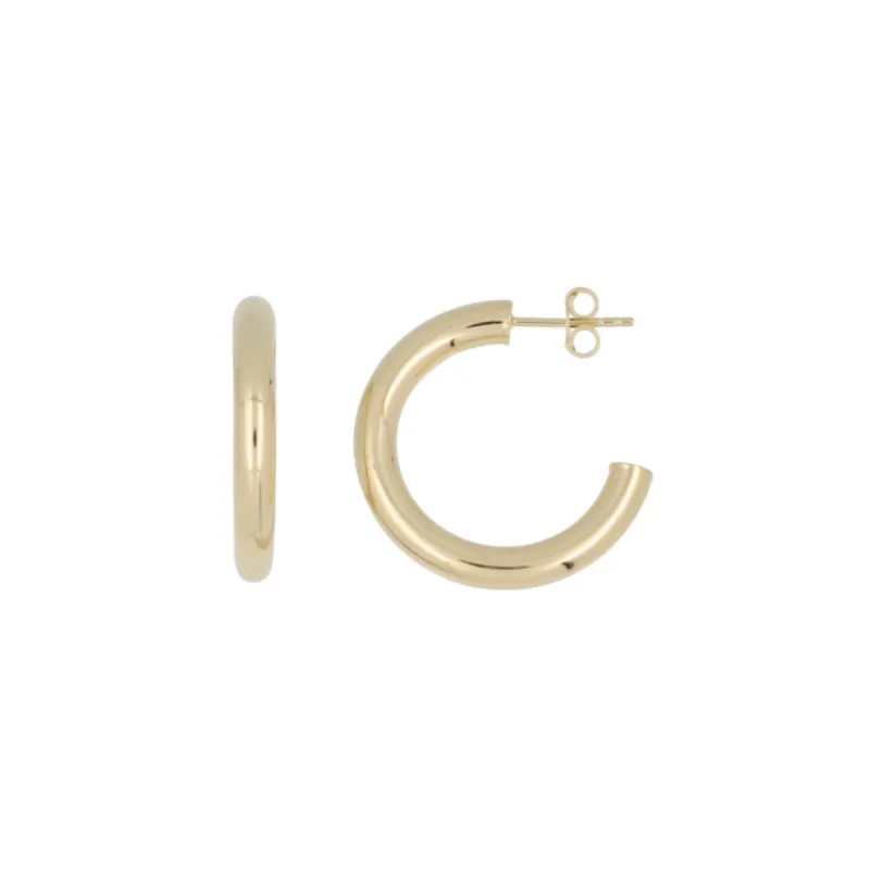 THE 14K 4MM TUBE HOOPS sold by Lisa Gozlan