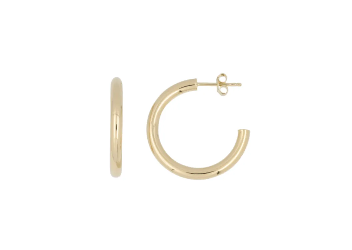 THE 14K 3MM TUBE HOOPS sold by Lisa Gozlan