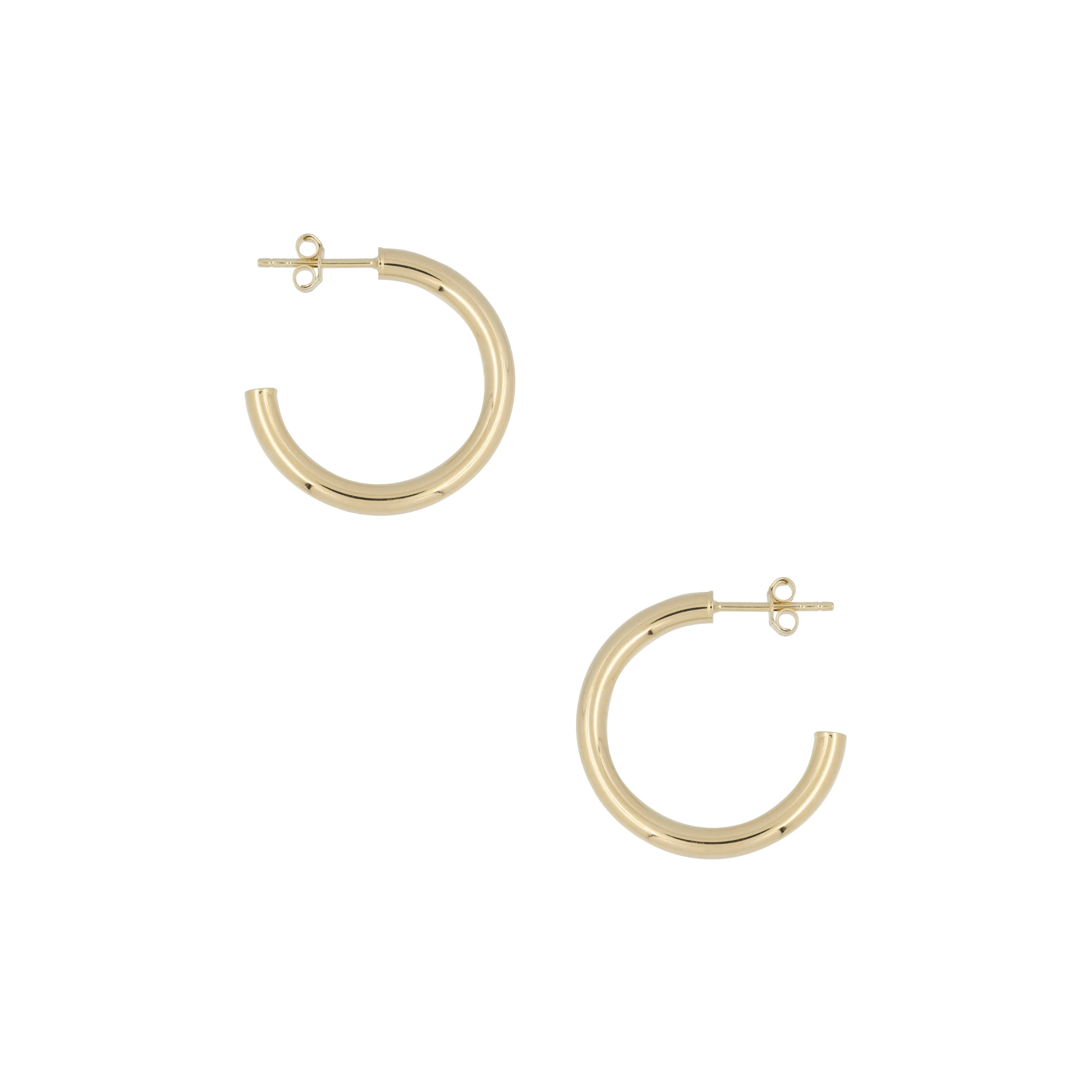 THE 14K 3MM TUBE HOOPS sold by Lisa Gozlan product image thumbnail 2