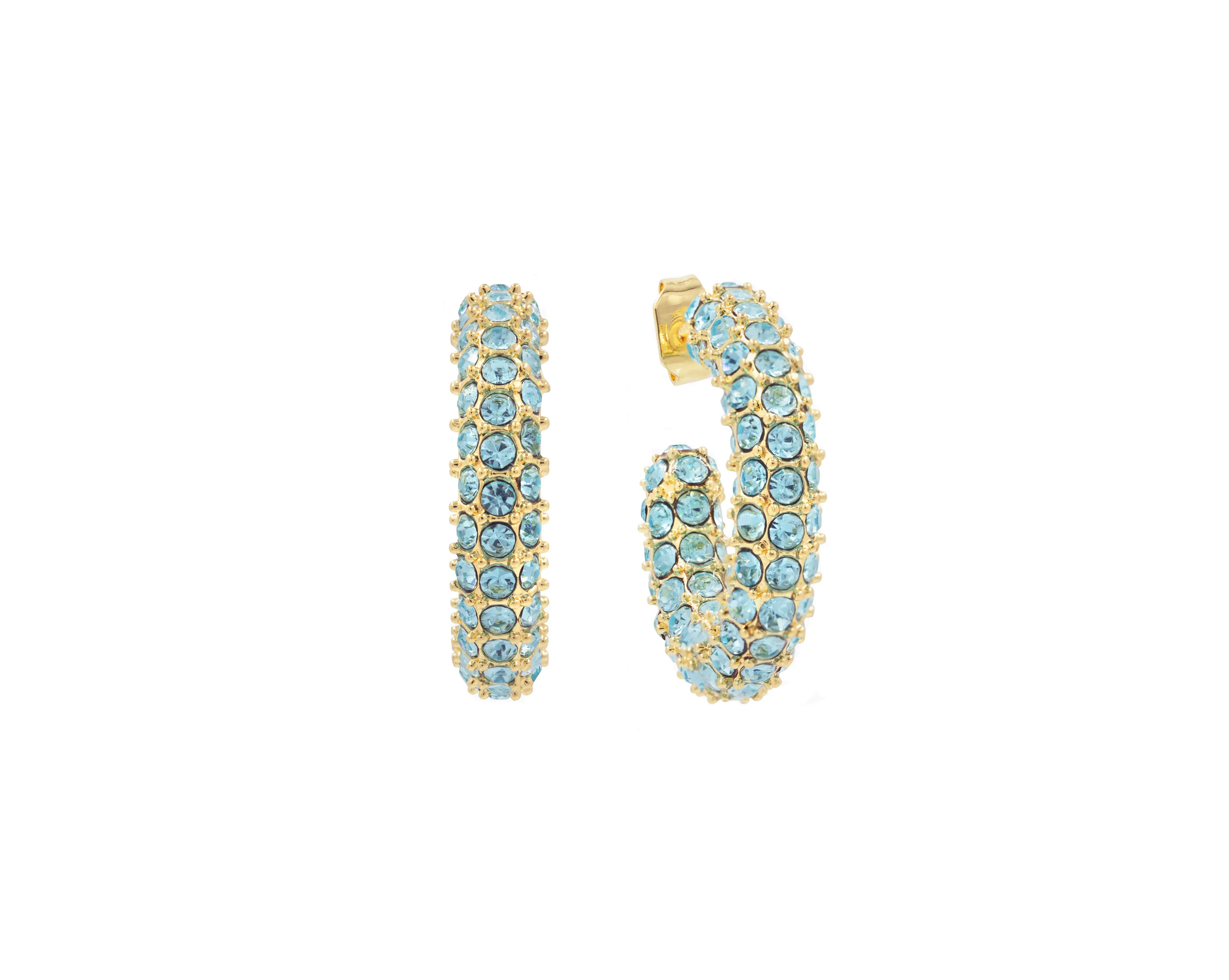 THE BOLD CRYSTAL HOOPS COLOURED CZ sold by Lisa Gozlan product image thumbnail 3