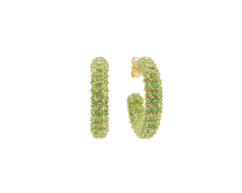 BOLD CRYSTAL HOOPS COLOURED CZ sold by Lisa Gozlan