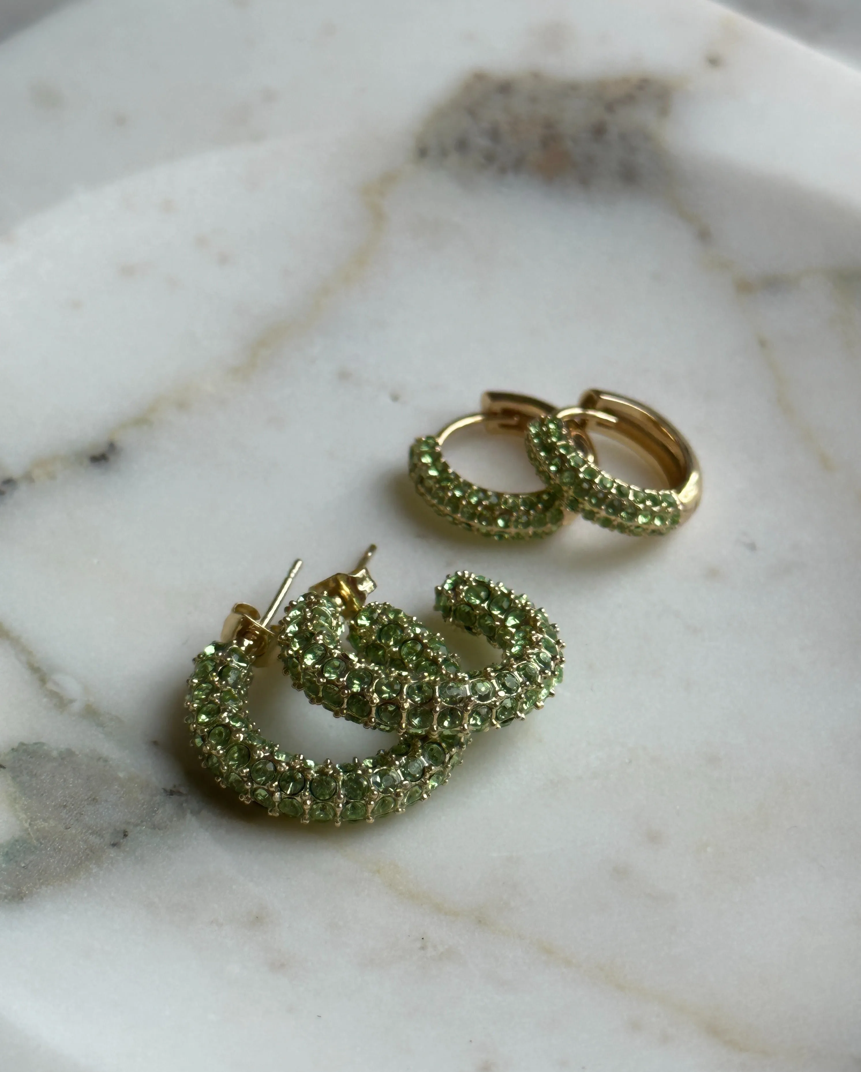 THE BOLD CRYSTAL HOOPS COLOURED CZ sold by Lisa Gozlan product image thumbnail 2