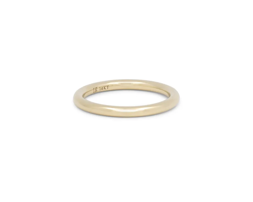 THE 2MM ROUNDED STACKER sold by Lisa Gozlan