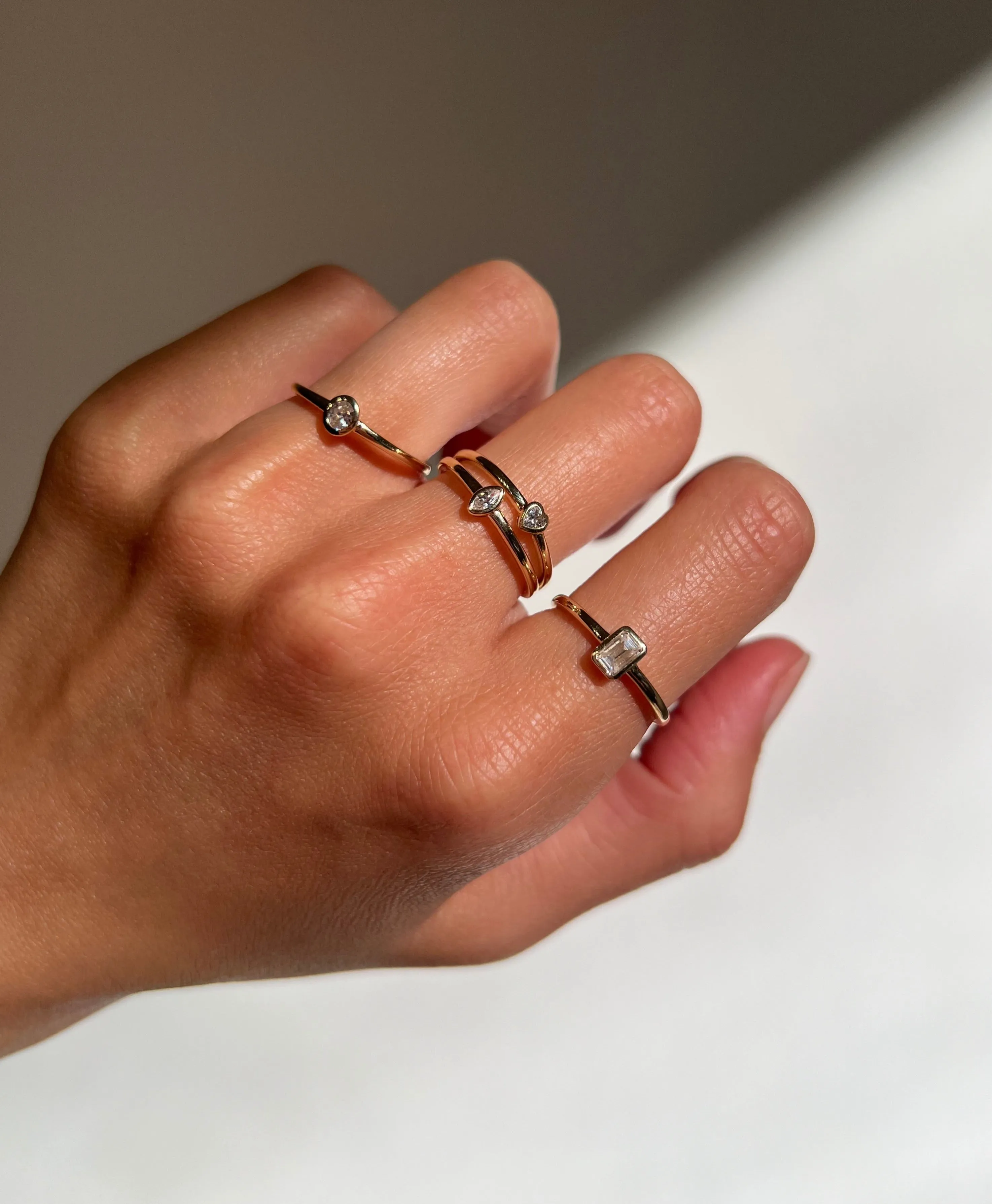 DAINTY EMERALD STACKER sold by Lisa Gozlan product image thumbnail 4