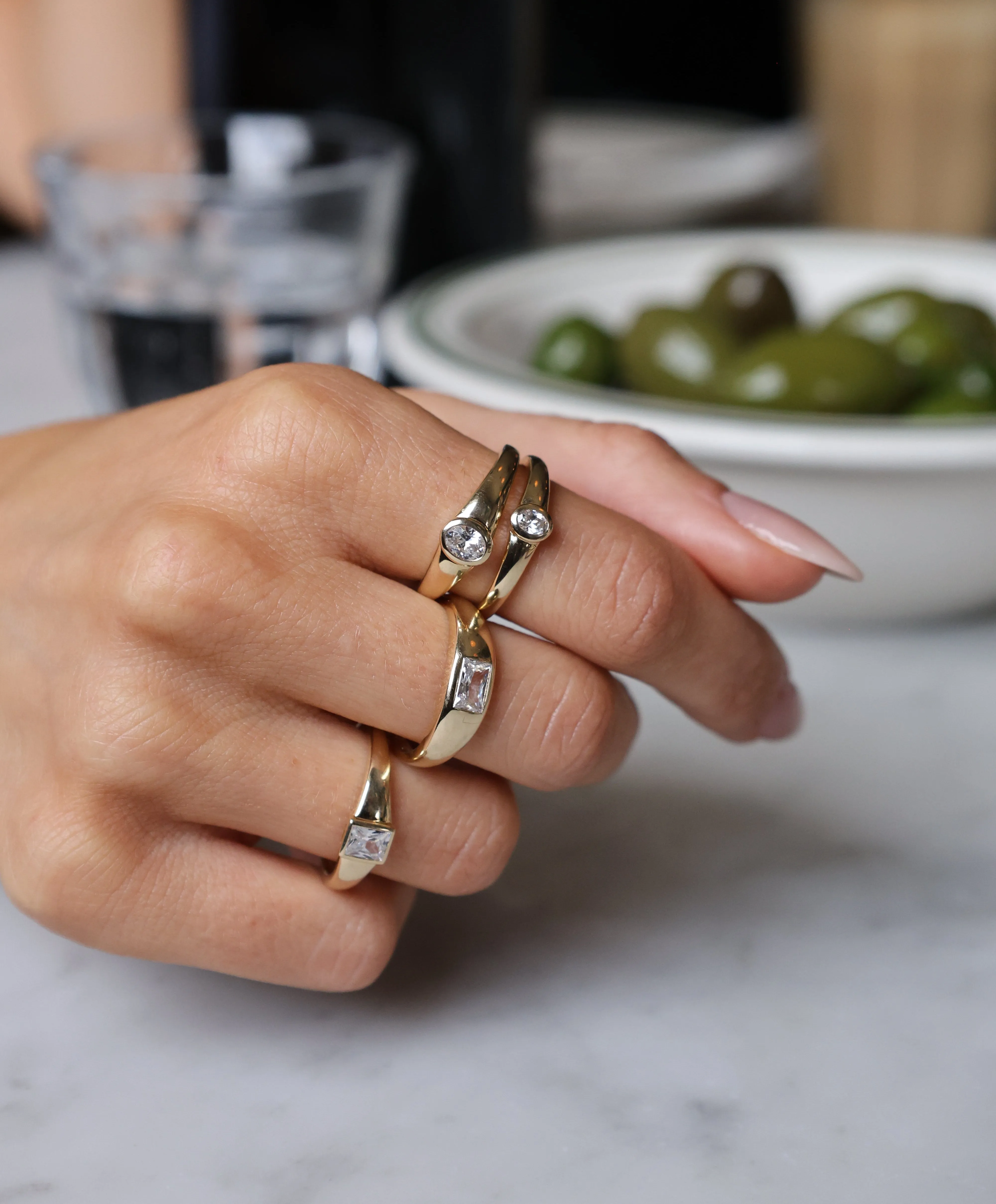 THE MINI OVAL DOME RING sold by Lisa Gozlan product image thumbnail 4