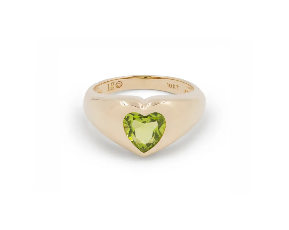 THE BEZEL HEART SIGNET RING sold by Lisa Gozlan