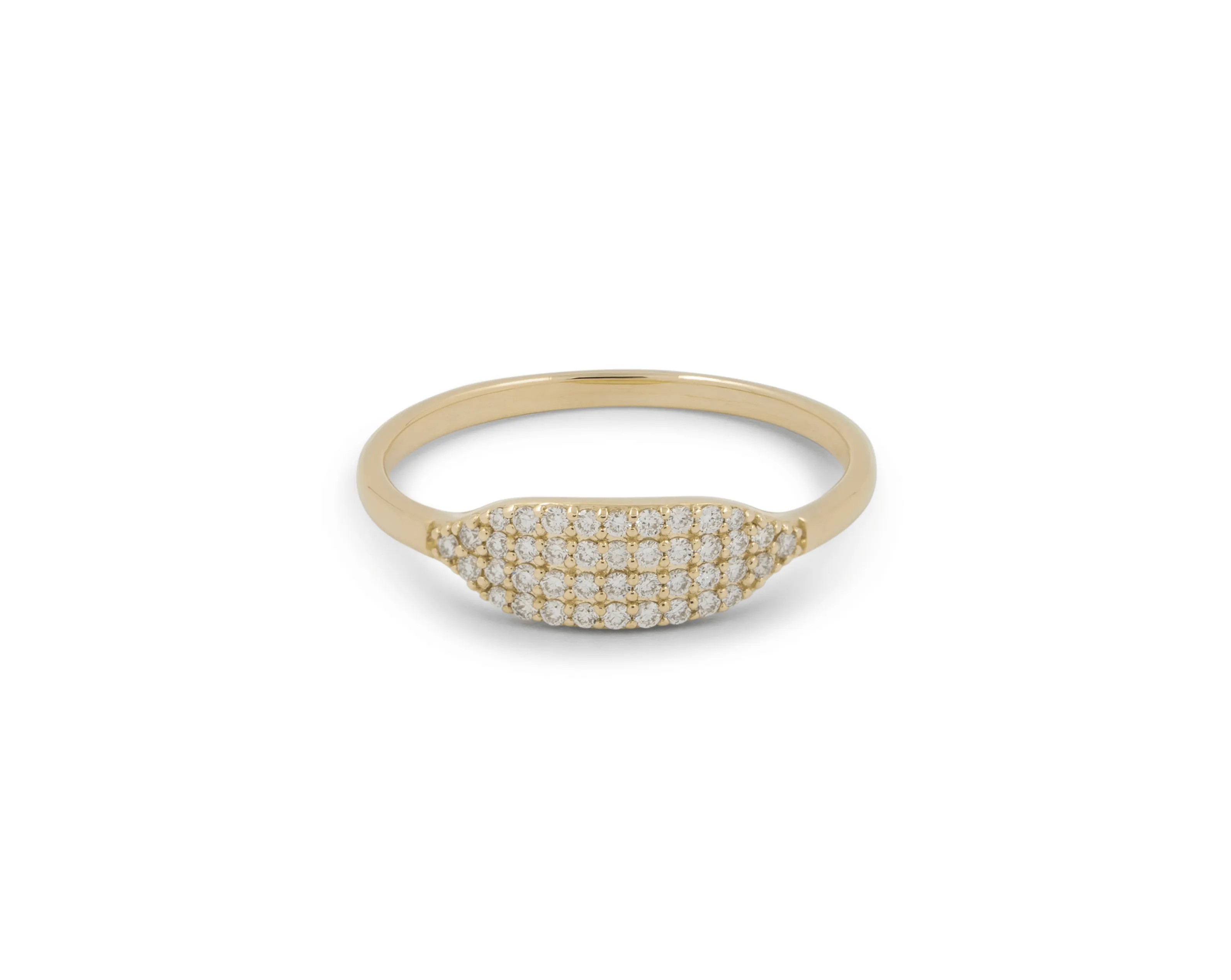 THE PAVÉ SIGNET RING sold by Lisa Gozlan