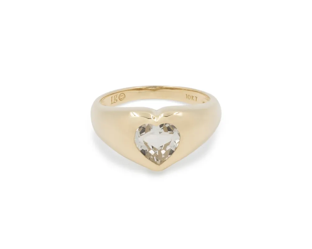 THE BEZEL HEART SIGNET RING sold by Lisa Gozlan