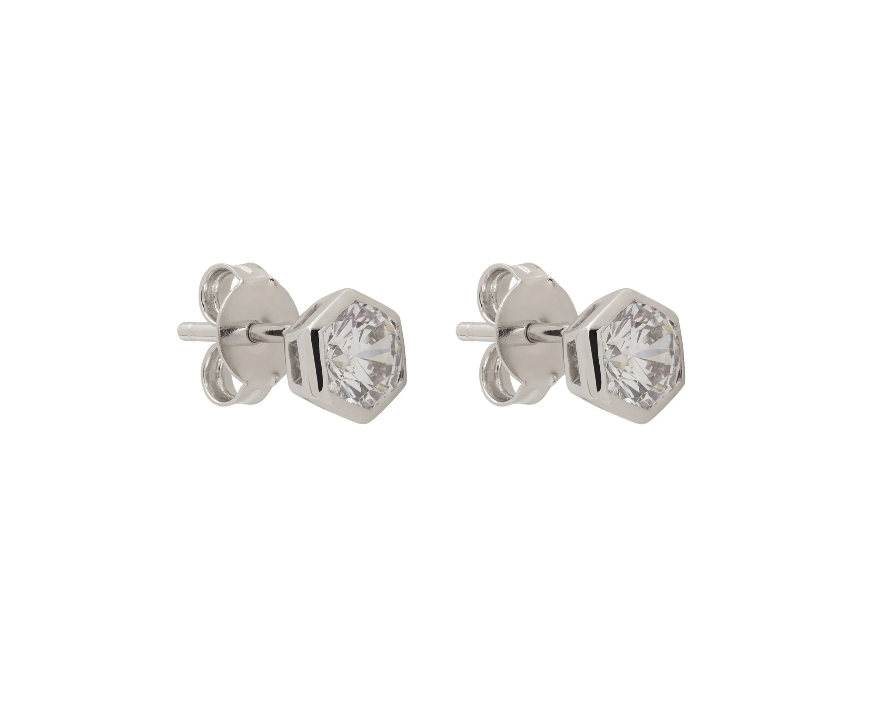 ROUNDED-EDGE BEZEL STUDS sold by Lisa Gozlan product image thumbnail 5
