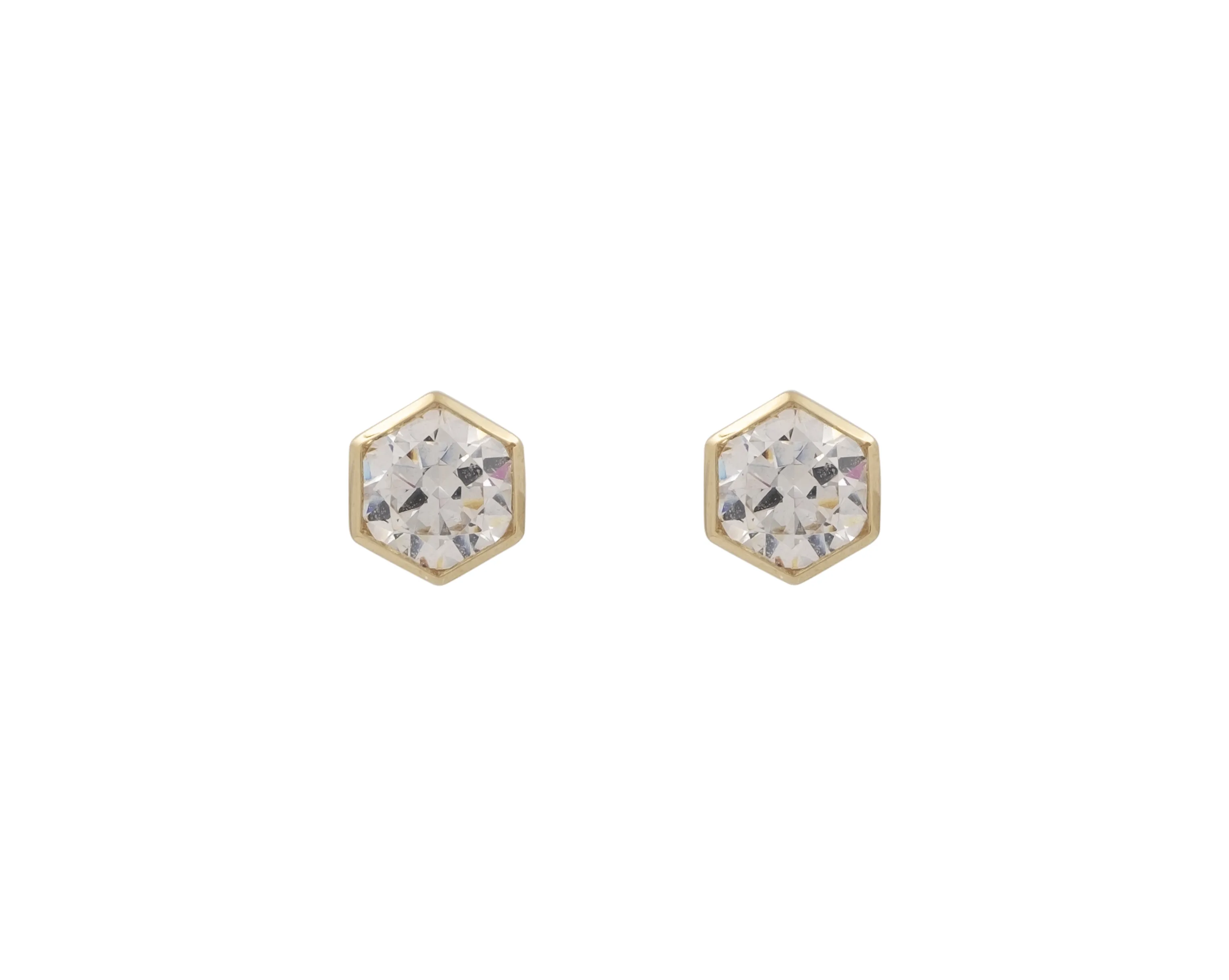 ROUNDED-EDGE BEZEL STUDS sold by Lisa Gozlan