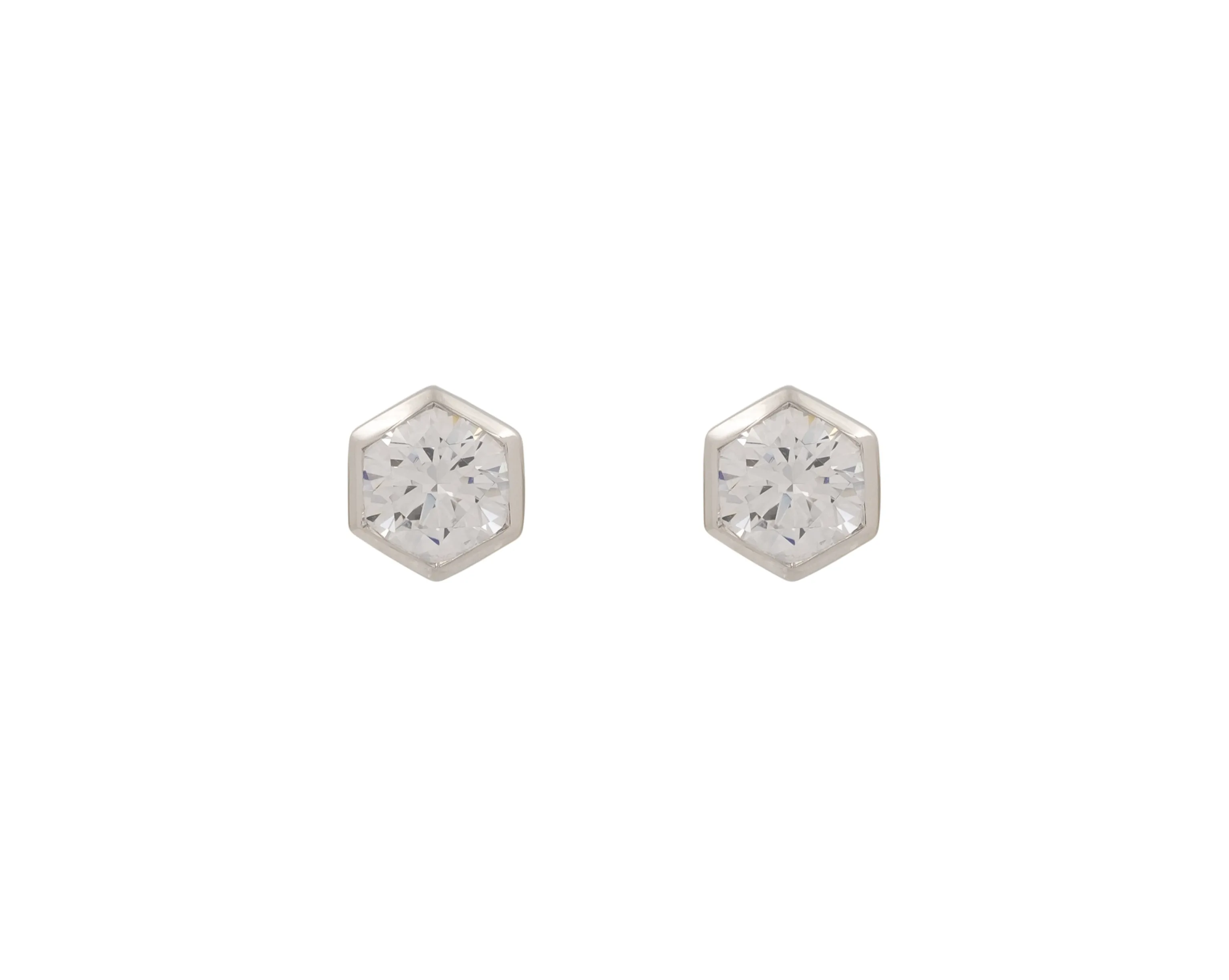 ROUNDED-EDGE BEZEL STUDS sold by Lisa Gozlan product image thumbnail 4