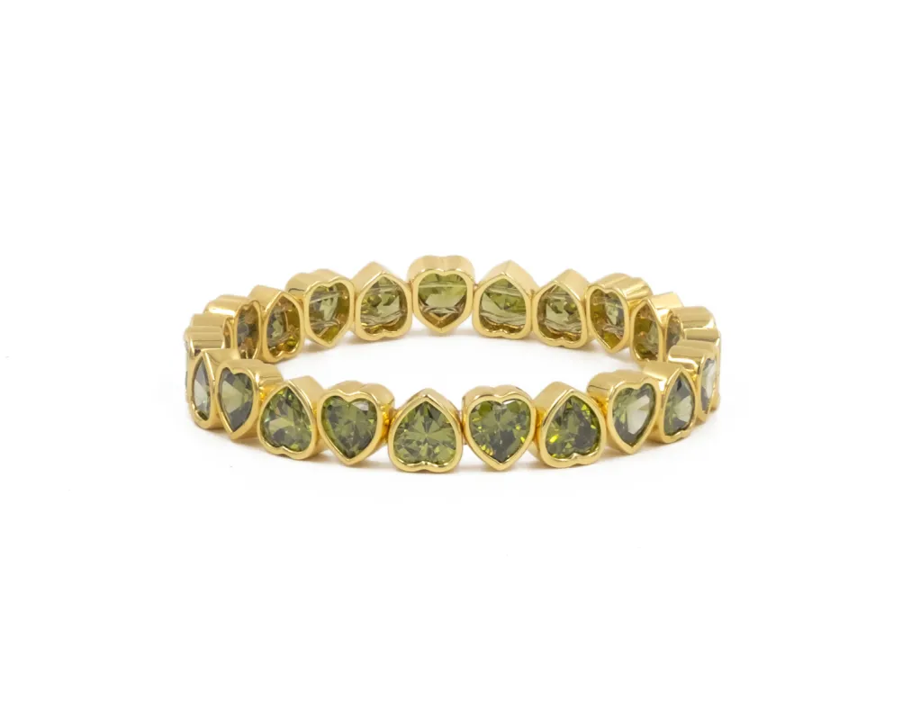 THE HEART OLIVINE JEWEL BRACELET sold by Lisa Gozlan