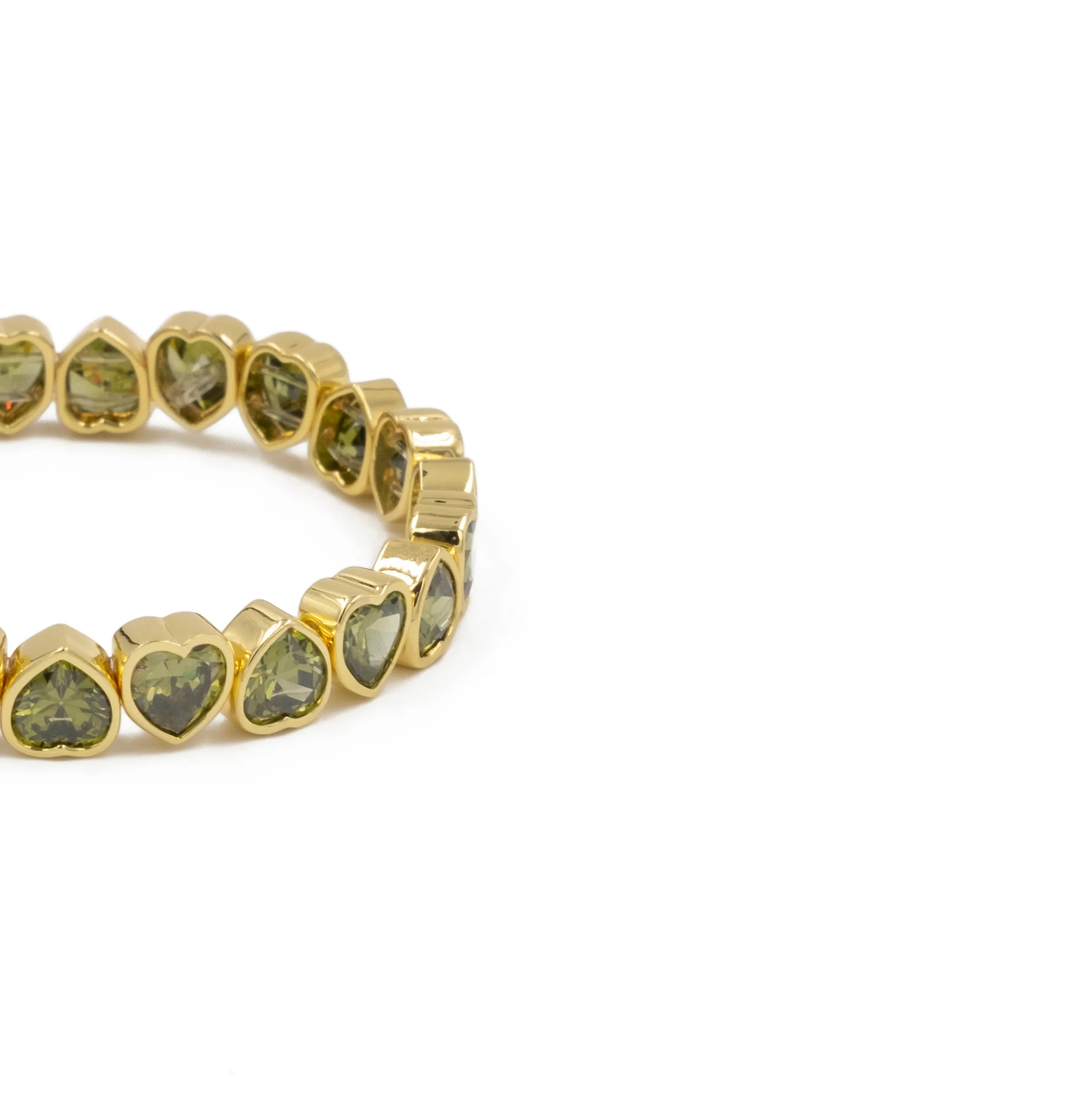 THE HEART OLIVINE JEWEL BRACELET sold by Lisa Gozlan product image thumbnail 2