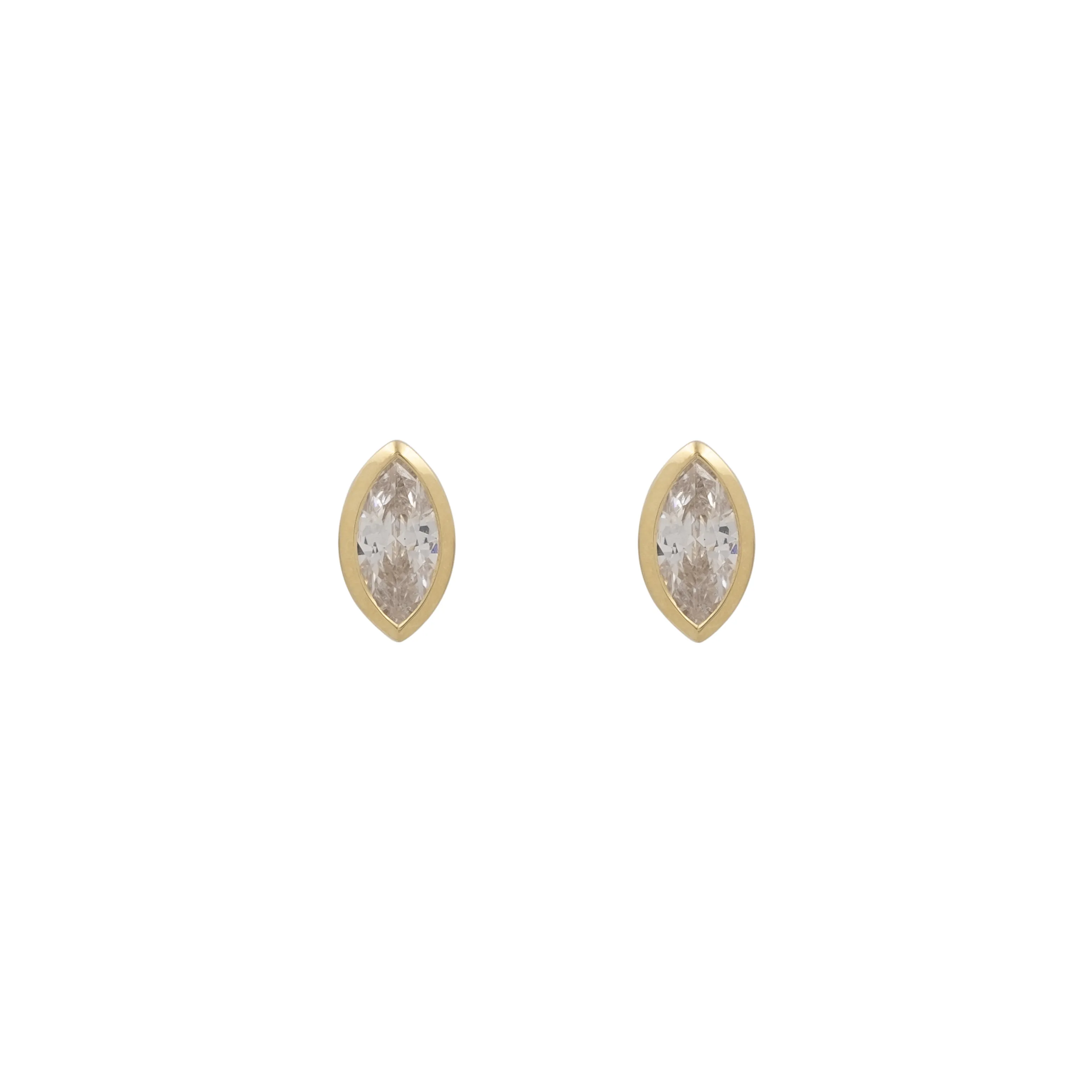 MARQUISE BEZEL STUDS sold by Lisa Gozlan