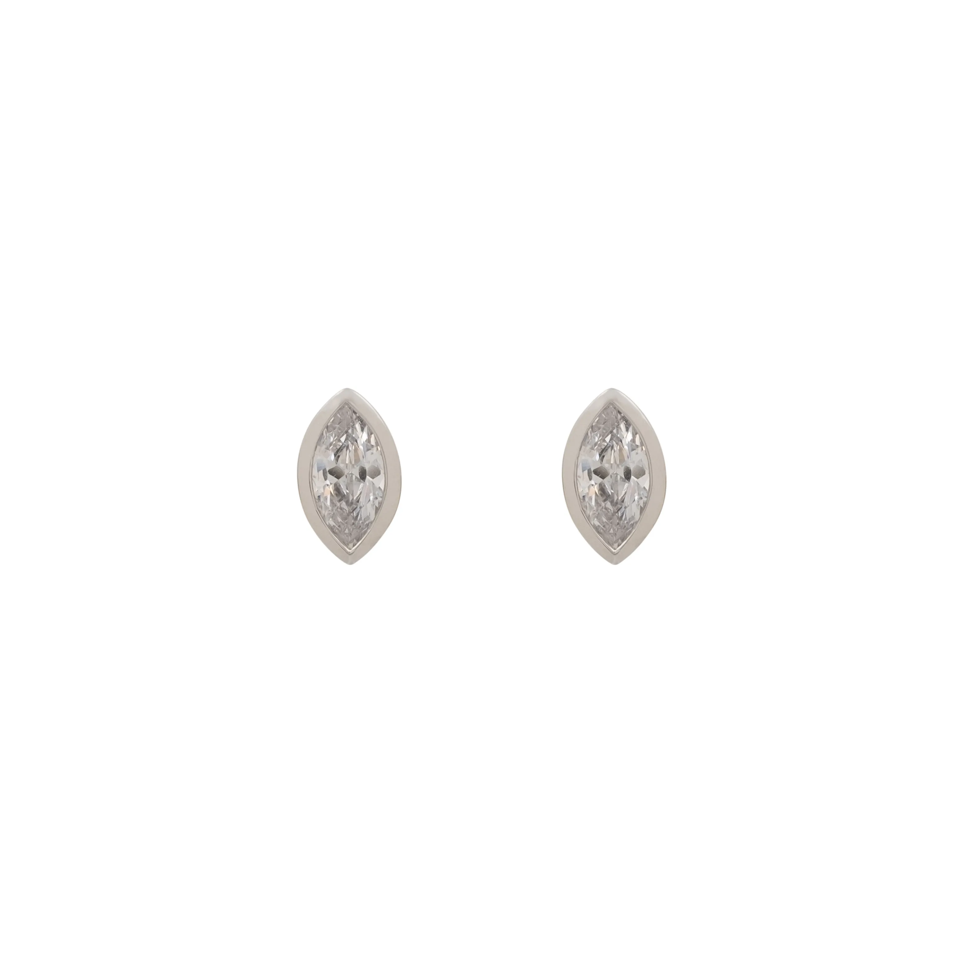 MARQUISE BEZEL STUDS sold by Lisa Gozlan product image thumbnail 4