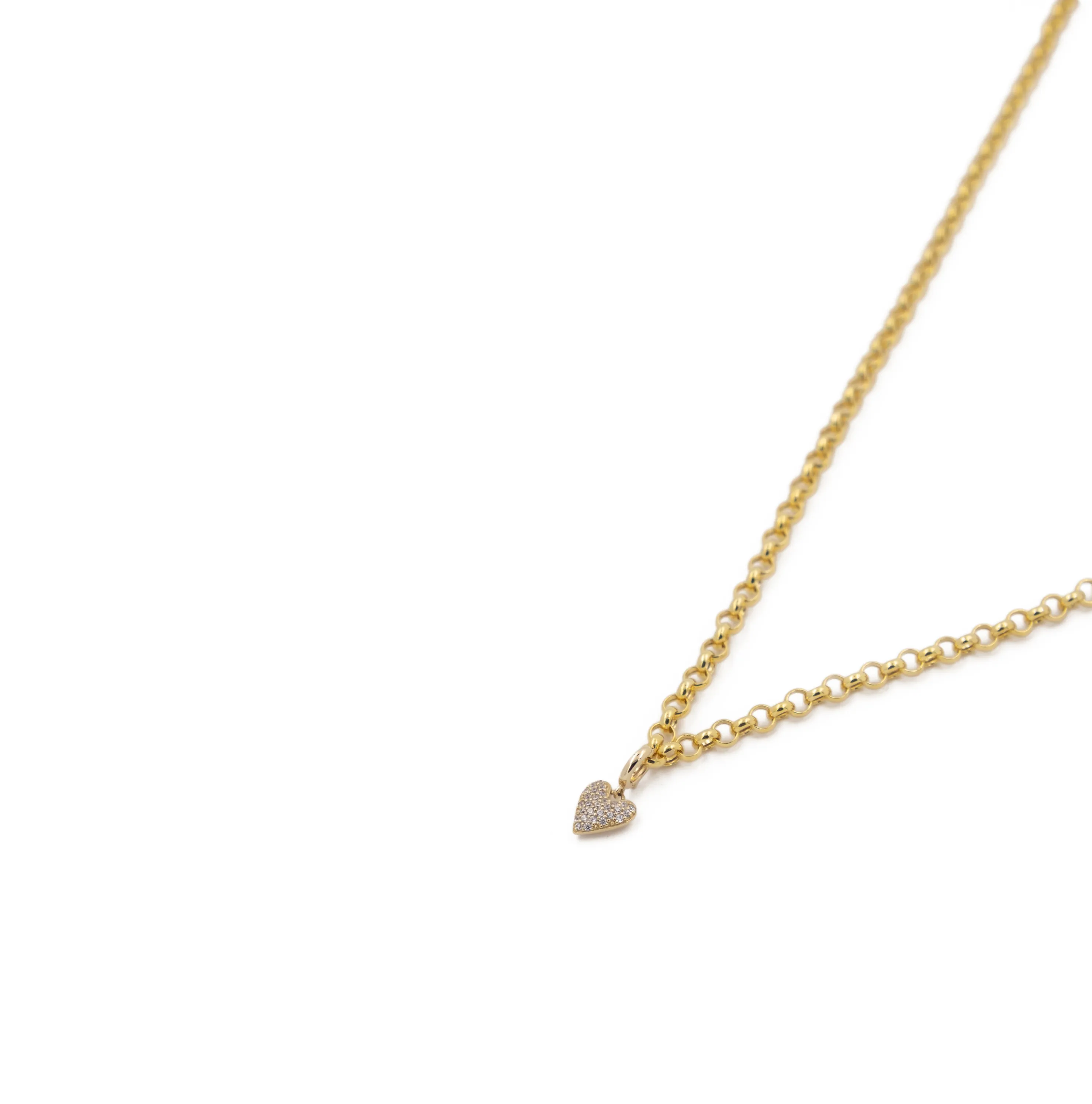 THE MINI PAVÉ PUFFED HEART CHARM sold by Lisa Gozlan product image thumbnail 3