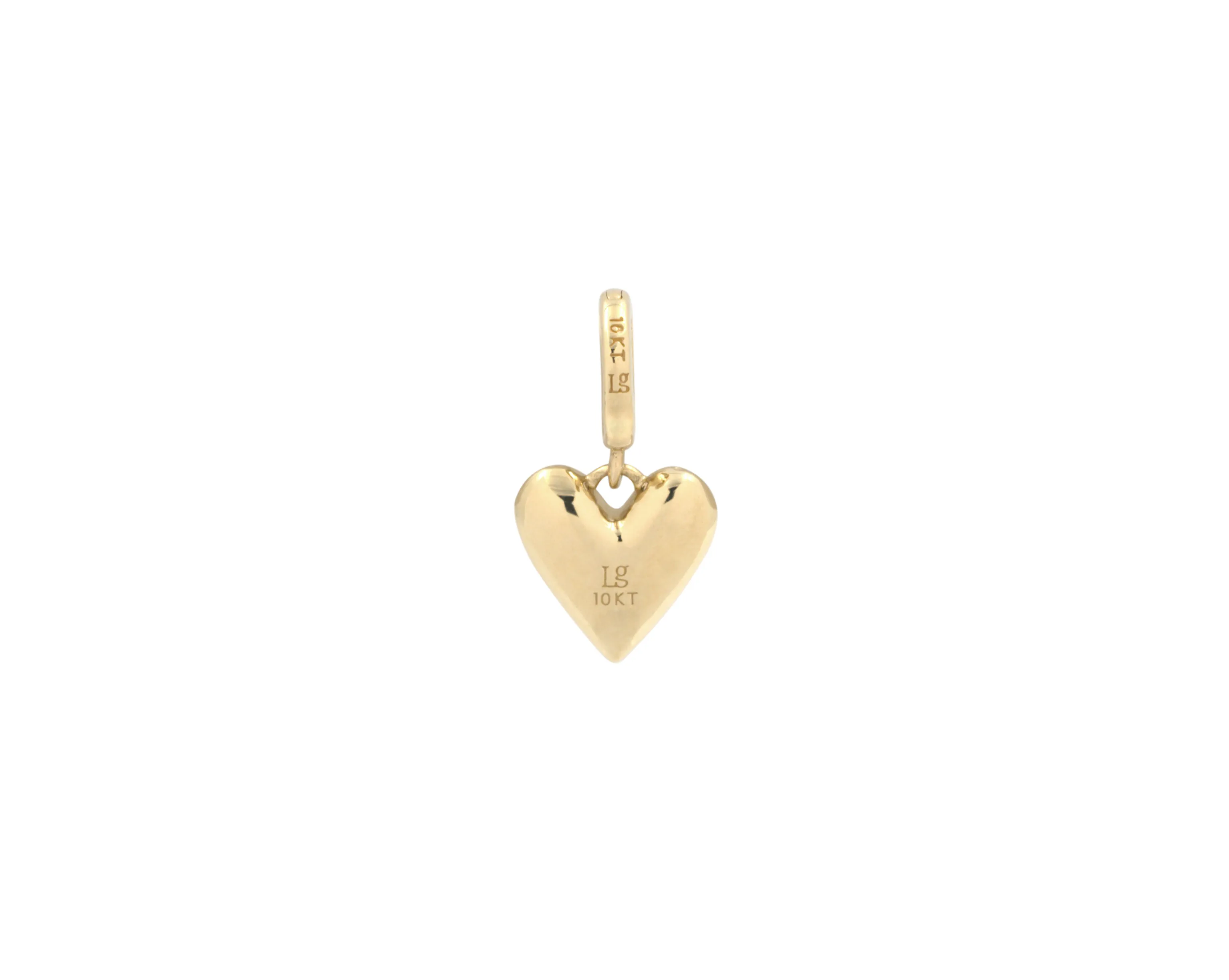 THE MINI PAVÉ PUFFED HEART CHARM sold by Lisa Gozlan product image thumbnail 2