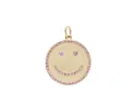 THE SEMI PAVÉ HAPPY FACE PENDANT sold by Lisa Gozlan