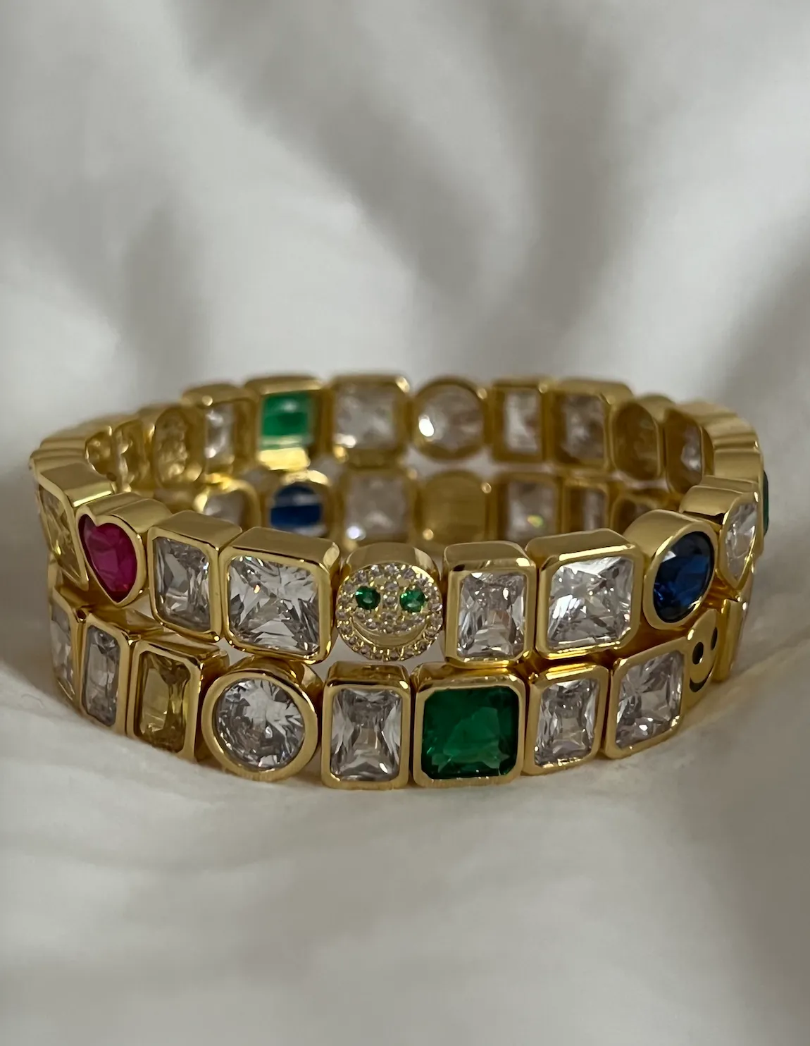 THE PAVÉ HAPPY JEWEL BRACELET sold by Lisa Gozlan product image thumbnail 5