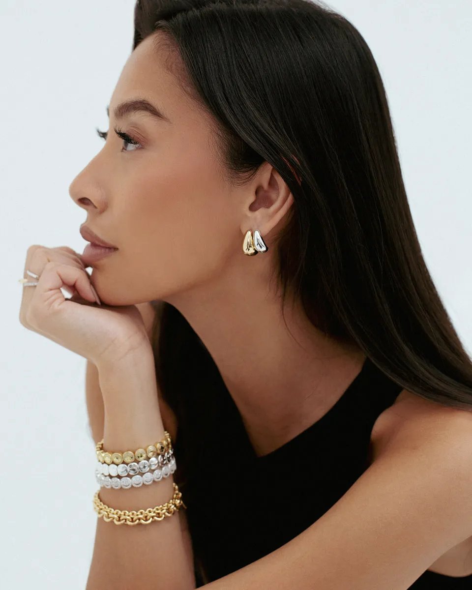 THE DROPLET CURVE EARRINGS sold by Lisa Gozlan product image thumbnail 4