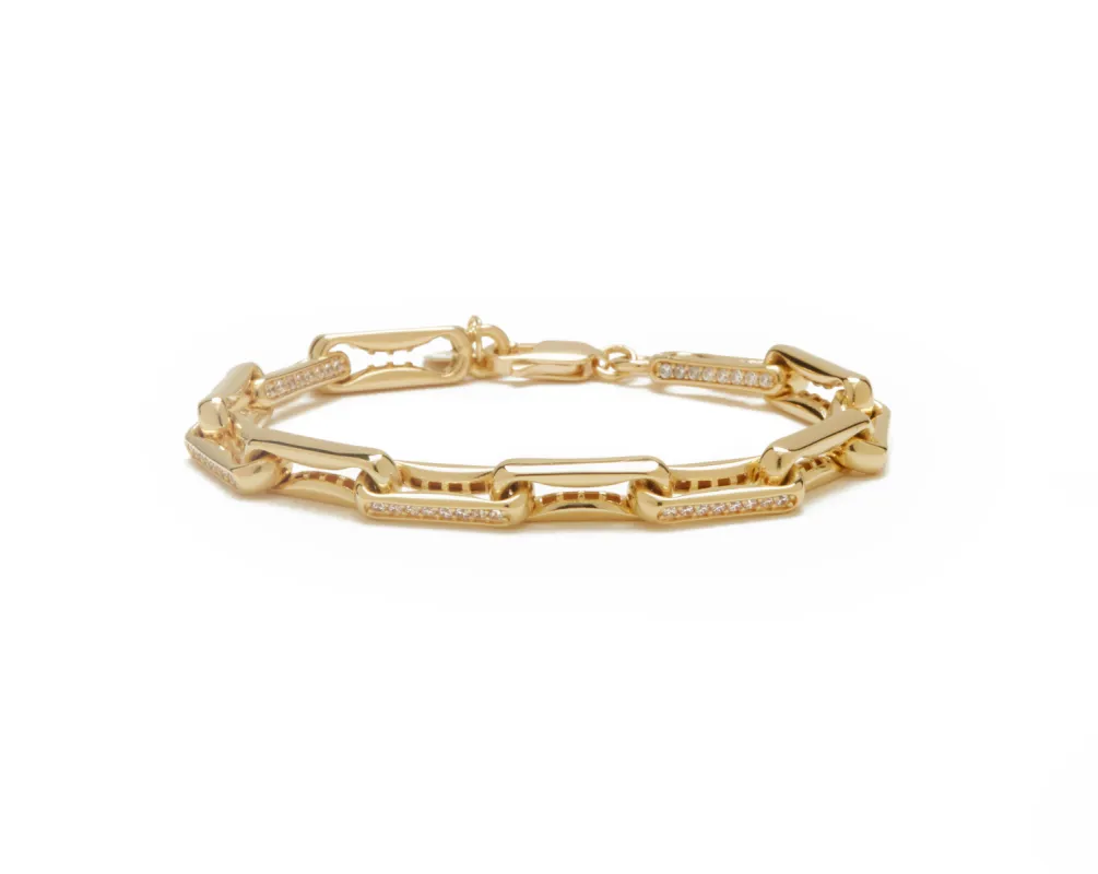 BR060 'LARGE INDENTED PAPERCLIP BRACELET' sold by Lisa Gozlan