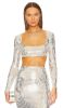 Sirena Long Sleeve Crop Top sold by REVOLVE