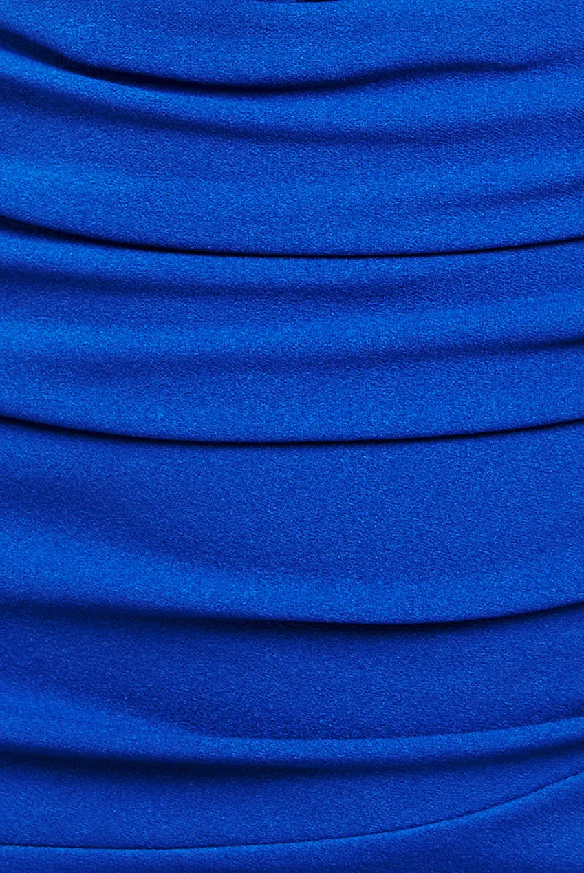 Off The Shoulder Frill Bodice Midi Dress - Royal Blue by Goddiva sold by Goddiva product image thumbnail 4