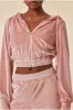 Velour Hoodie & Short Set - Pink by Cosmochic sold by Goddiva