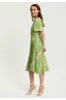Liquorish Tropical Print Midi Wrap Dress sold by Goddiva