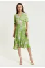 Liquorish Tropical Print Midi Wrap Dress sold by Goddiva
