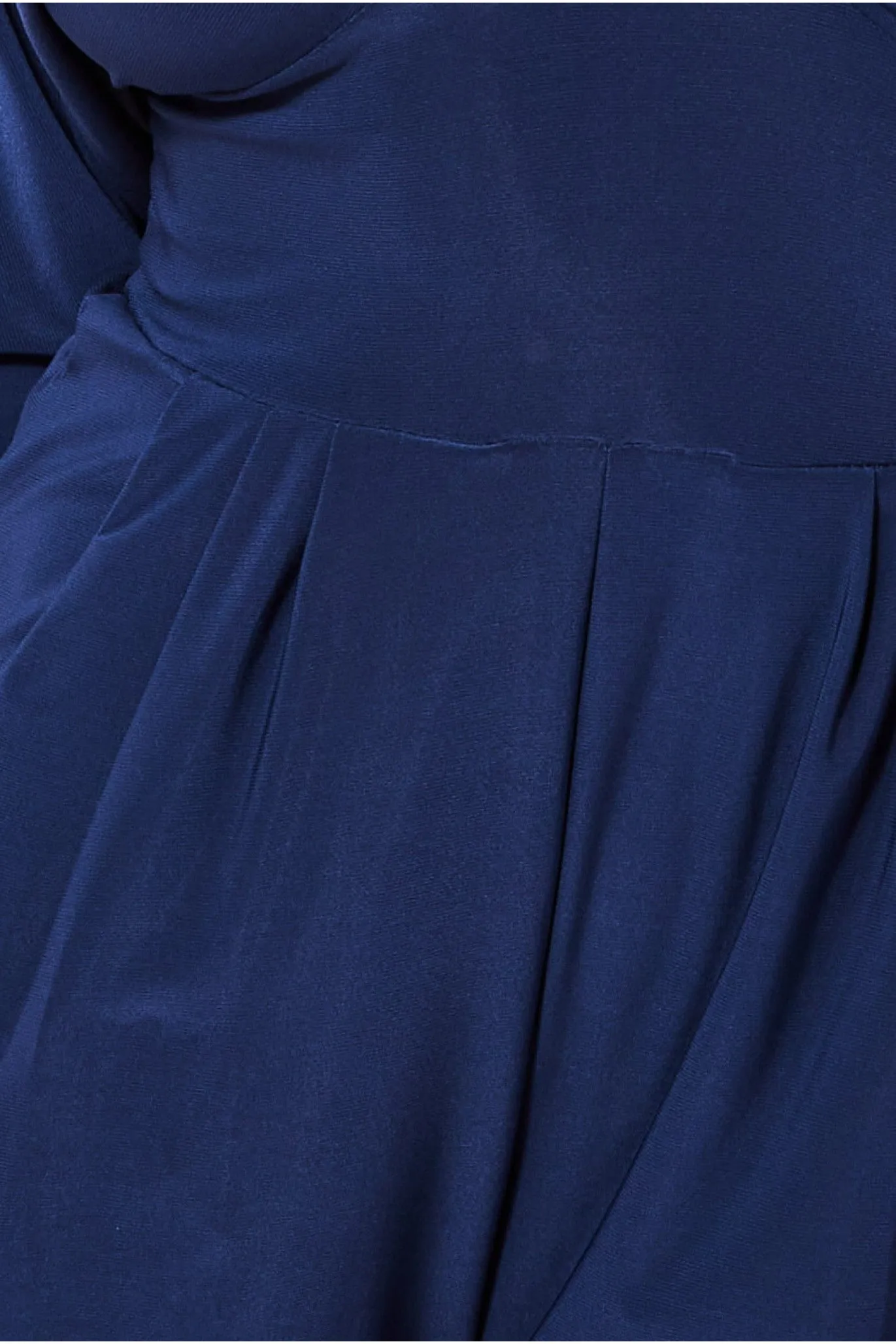 Goddiva Plunging V-neck Jumpsuit - Navy sold by Goddiva product image thumbnail 4