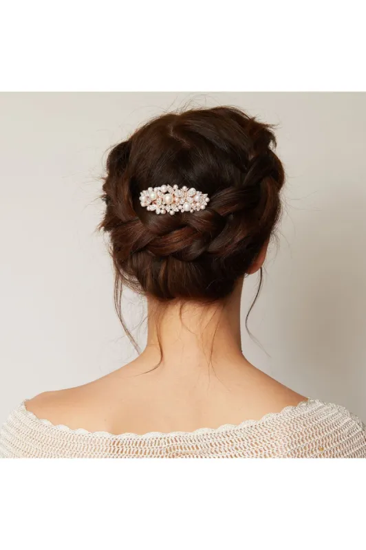 Pearl Hair Clip With Crystal by QueenMee Accessories sold by Goddiva
