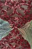 Contrast Sequin Long Sleeve Maxi Dress - Wine by Goddiva sold by Goddiva