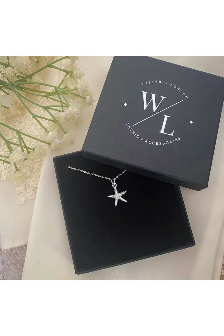 Wisteria London Sterling Silver Starfish Necklace sold by Goddiva product image thumbnail 2