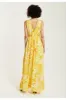 Yellow And Orange Floral Print V-neck Maxi Dress by Liquorish sold by Goddiva