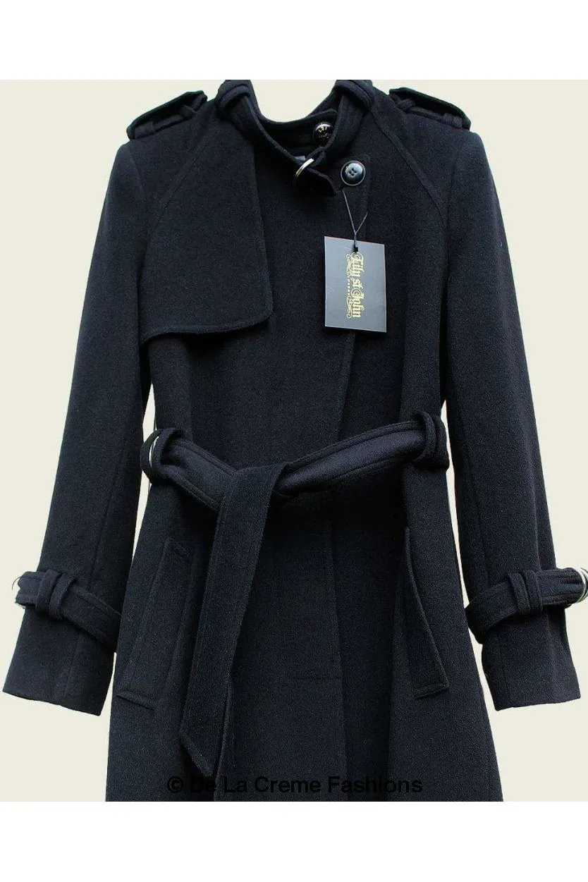 De La Creme Fashions Ventura Collarless Trench Coat sold by Goddiva product image thumbnail 4