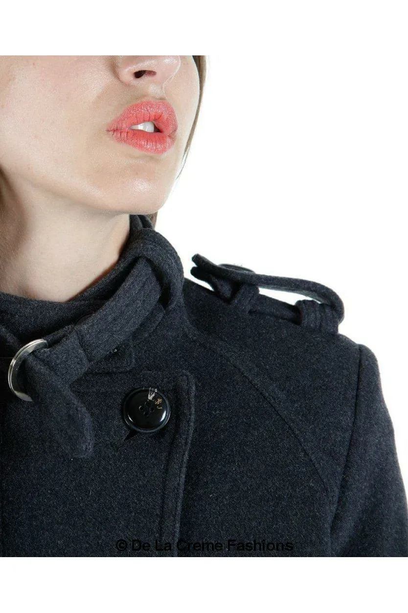 De La Creme Fashions Ventura Collarless Trench Coat sold by Goddiva product image thumbnail 3