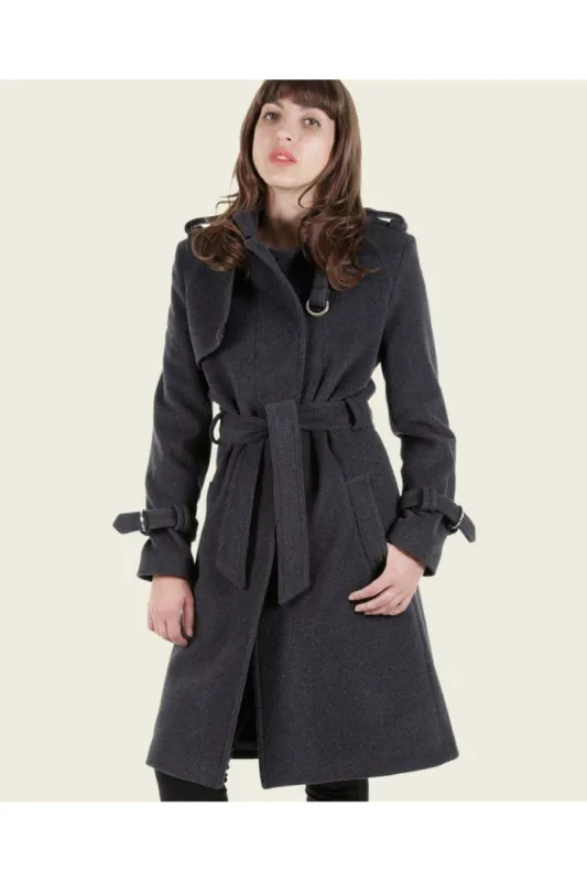 De La Creme Fashions Ventura Collarless Trench Coat sold by Goddiva