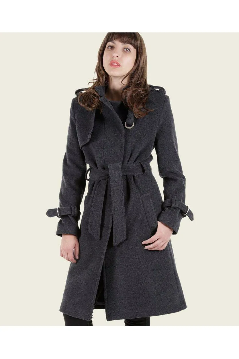 De La Creme Fashions Ventura Collarless Trench Coat sold by Goddiva