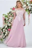 Mesh & Lace Embroidered Bodice Maxi - Blush by Goddiva sold by Goddiva