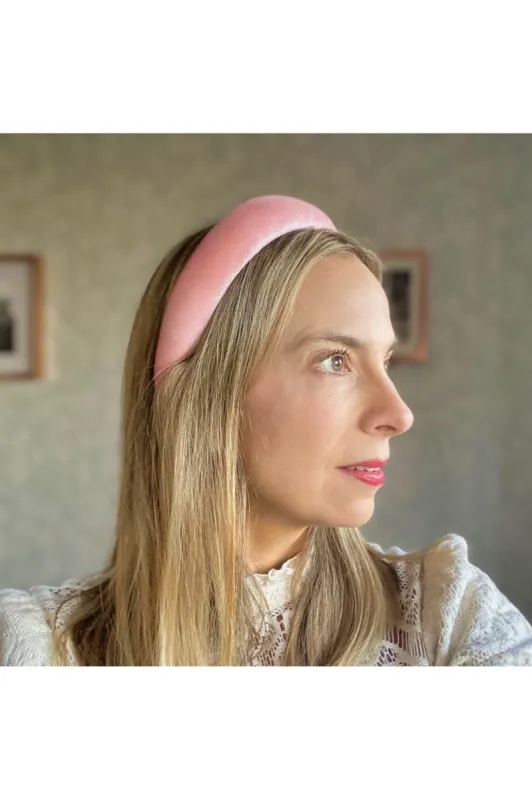 Padded Headband In Velvet by QueenMee Accessories sold by Goddiva