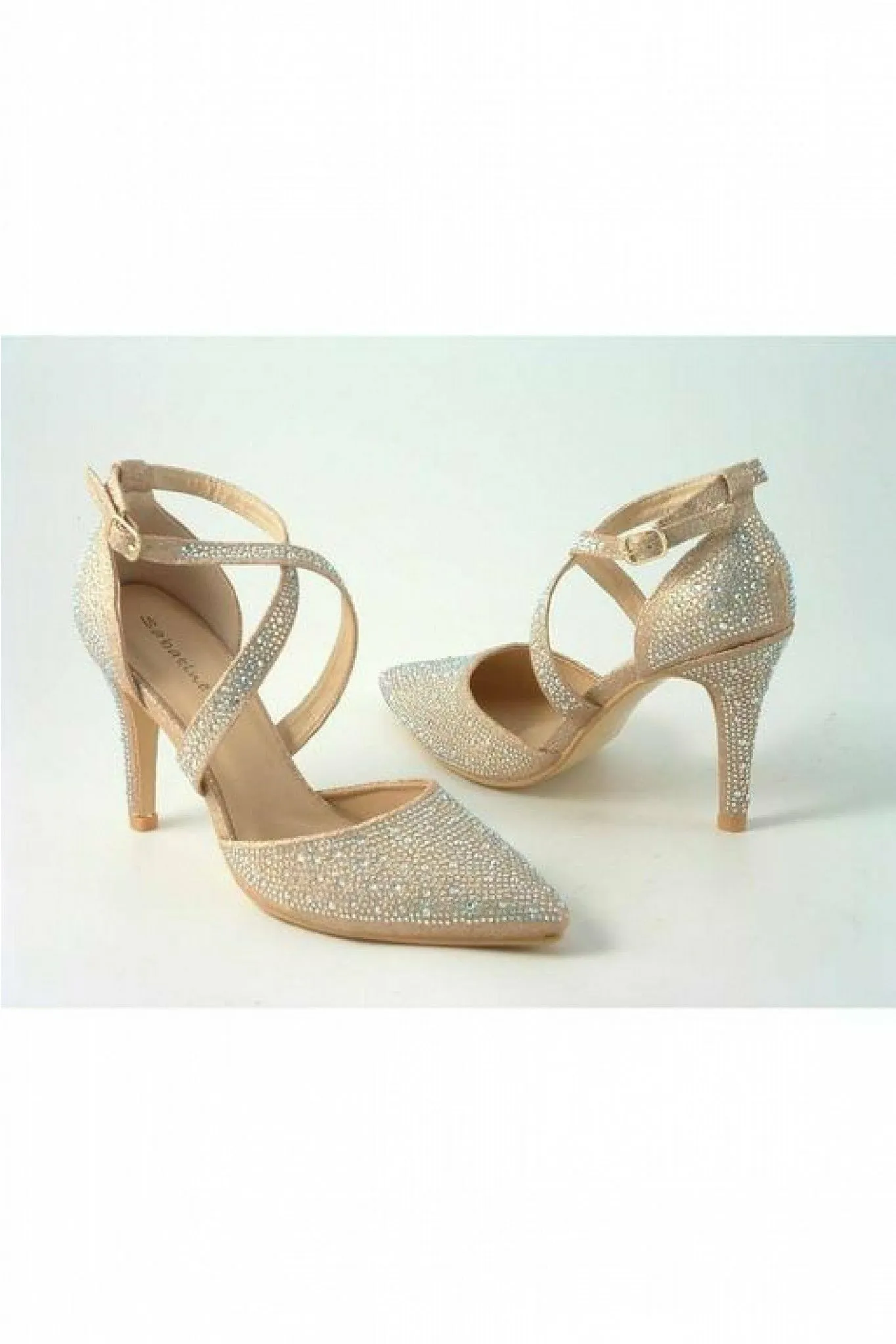 Glitz Shoes Clora Sabatine Diamante Strapped Court Shoe sold by Goddiva product image thumbnail 2