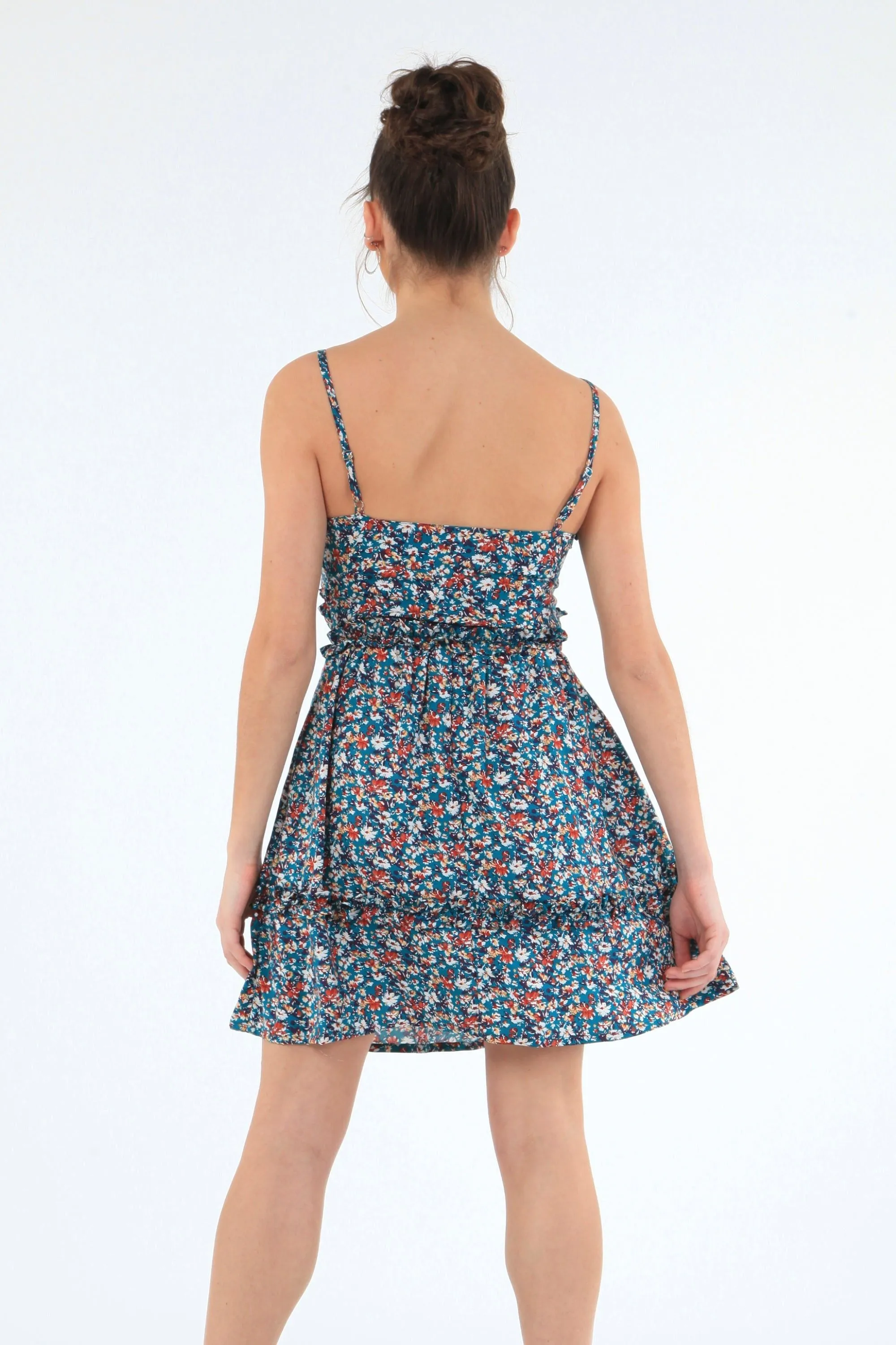 Double Second Strappy Dress With Double Frills sold by Goddiva product image thumbnail 3