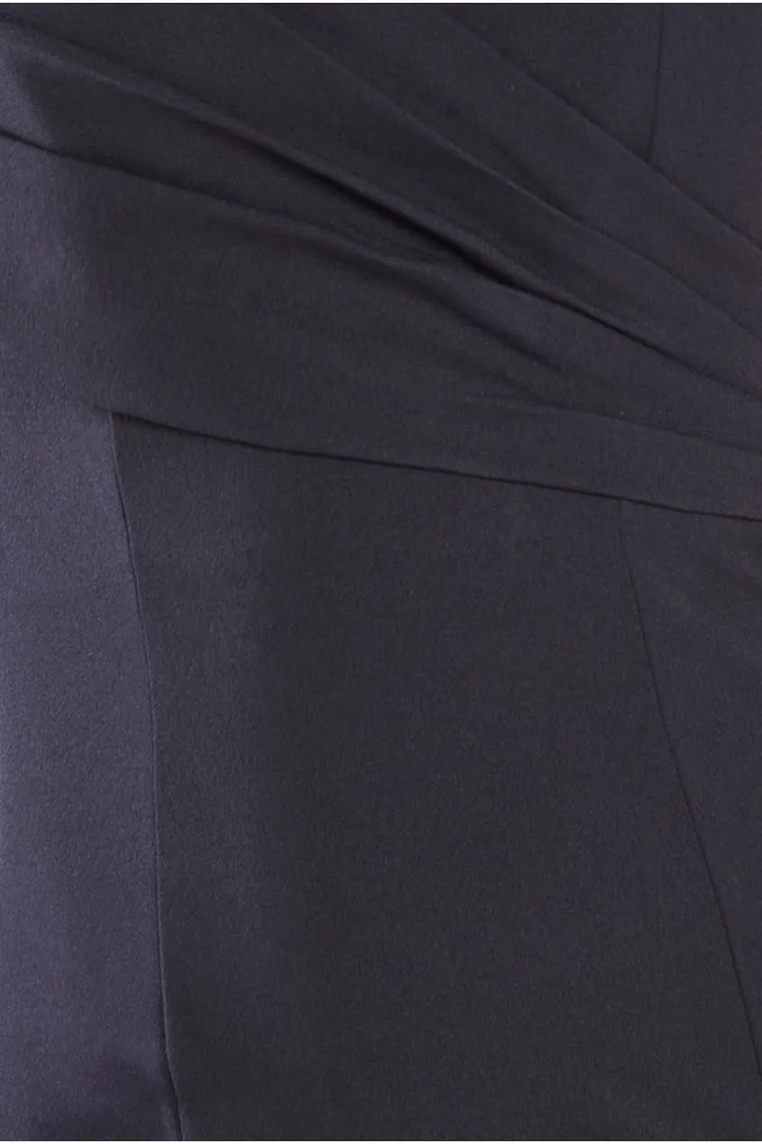 One Shoulder Fan Maxi Dress - Black by Goddiva sold by Goddiva product image thumbnail 4