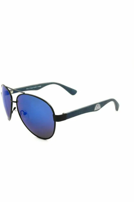 East Village 'caine' Frame Sunglasses With Blue Temples sold by Goddiva