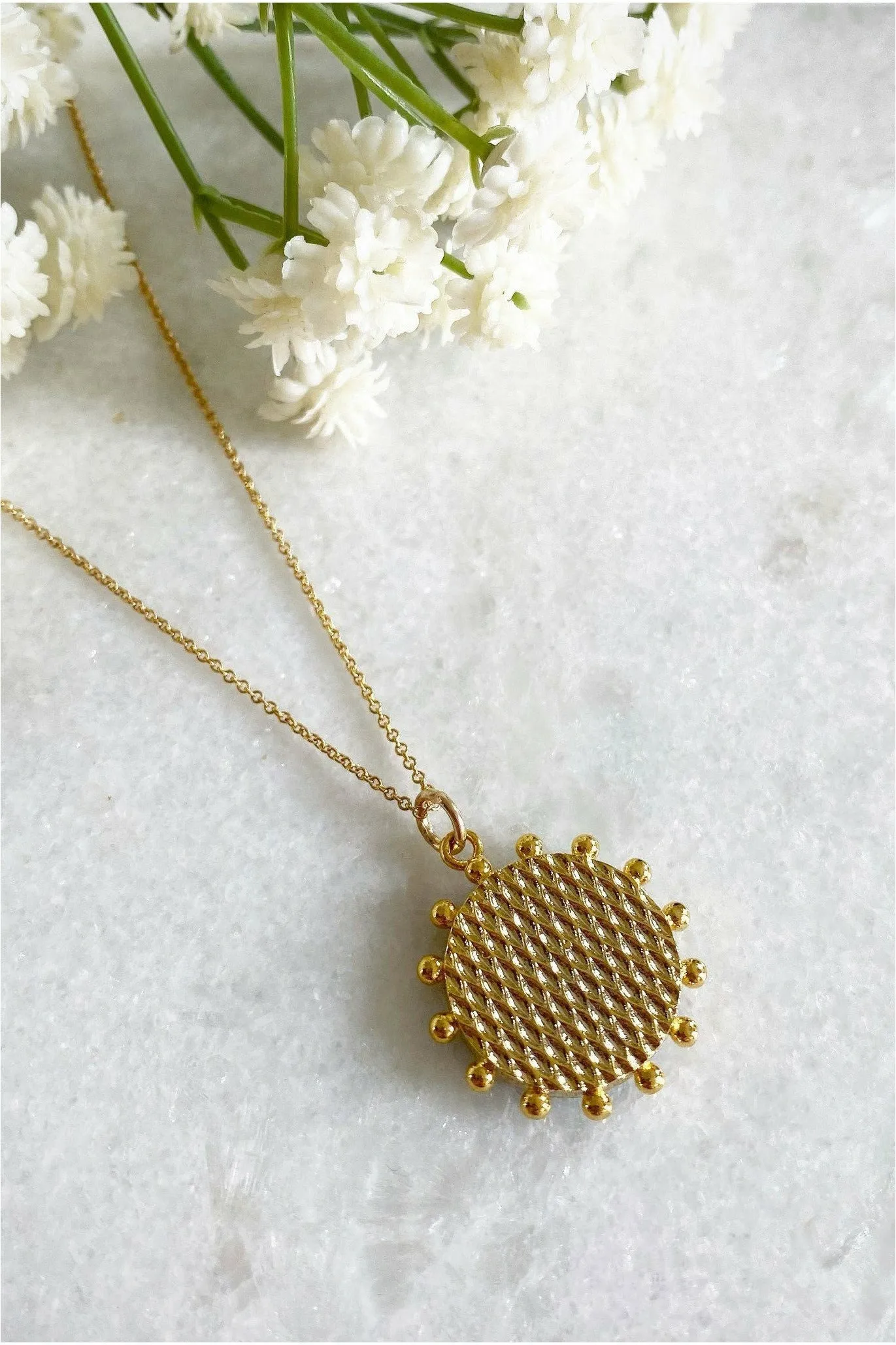 Wisteria London Savannah Grey Beaded Sun Necklace sold by Goddiva product image thumbnail 2