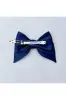 Navy Satin Hair Bow Navy Blue Hair Clip by QueenMee Accessories sold by Goddiva