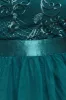 Embroidered Mesh Maxi Dress - Emerald Green by Goddiva sold by Goddiva