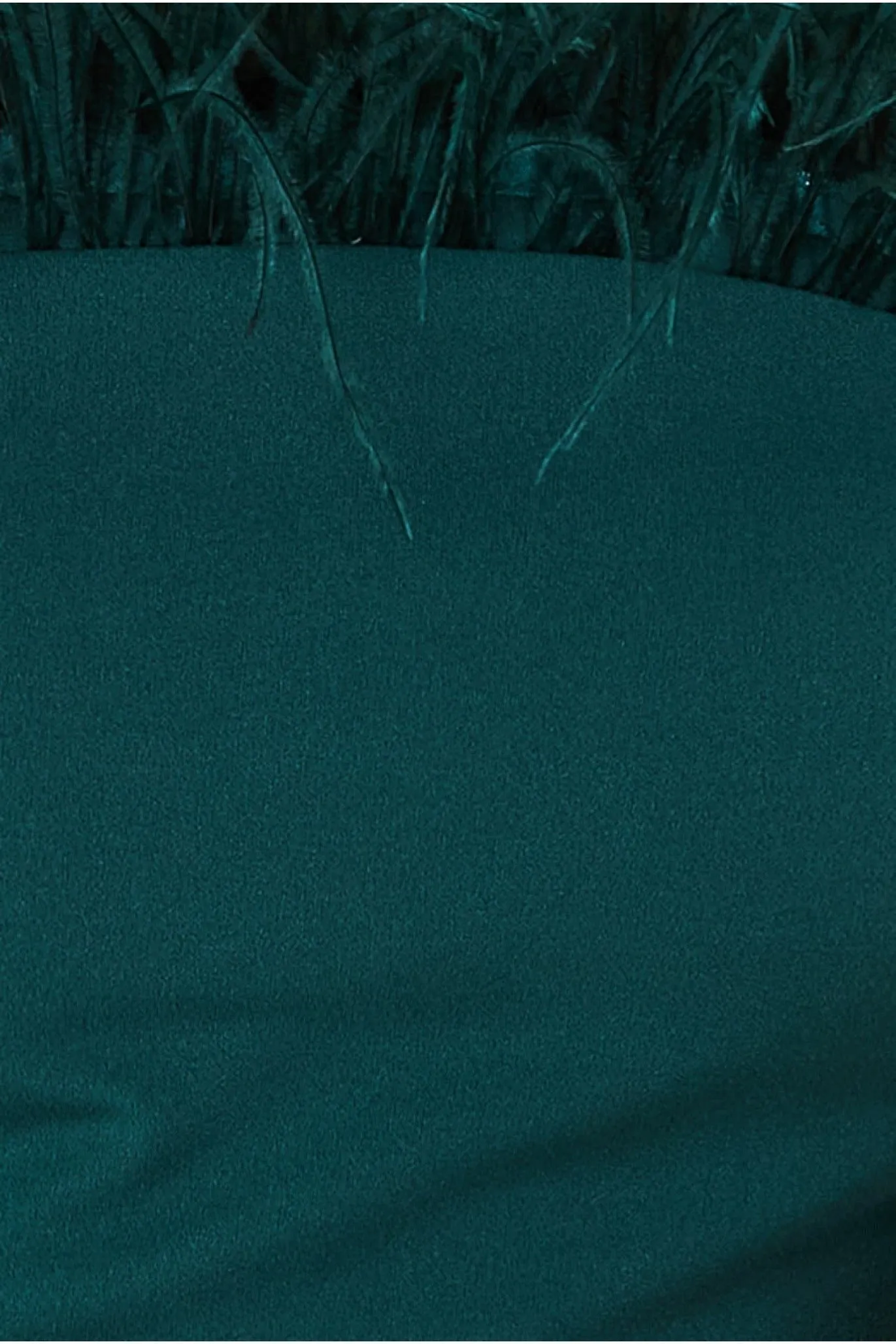 Feather Boobtube Midi Dress - Emerald Green by Goddiva sold by Goddiva product image thumbnail 4