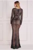 Starburst Sequin Maxi Dress - Black by Goddiva sold by Goddiva